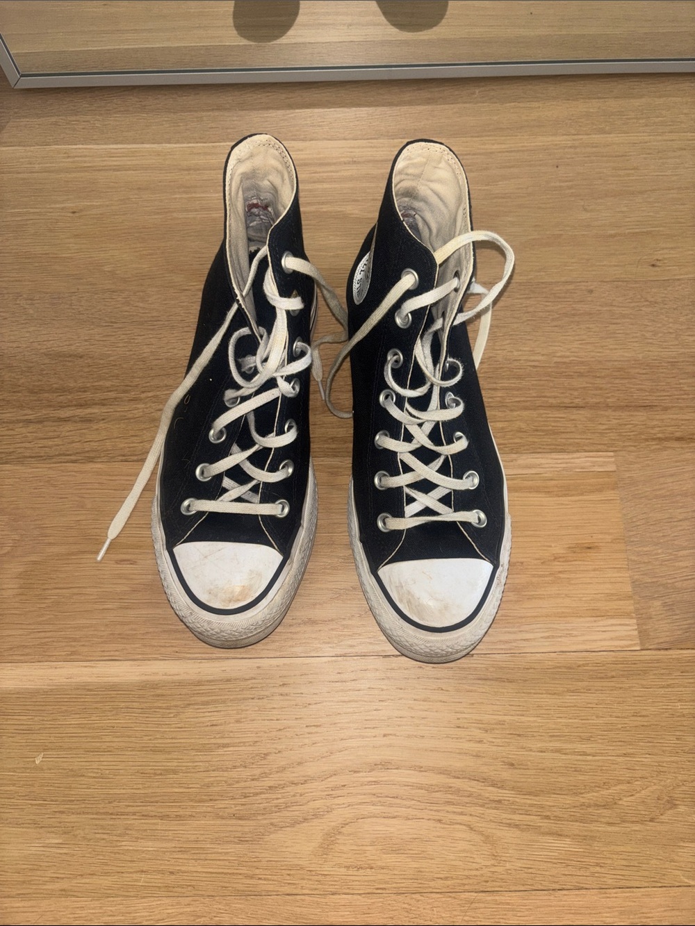 Converse Women's Black and White High-Top Lace-Up Boots